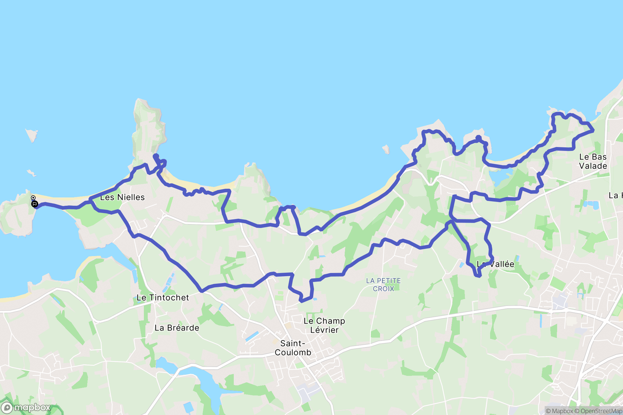 Saint-Coulomb : carte du parcours de randonnée - France