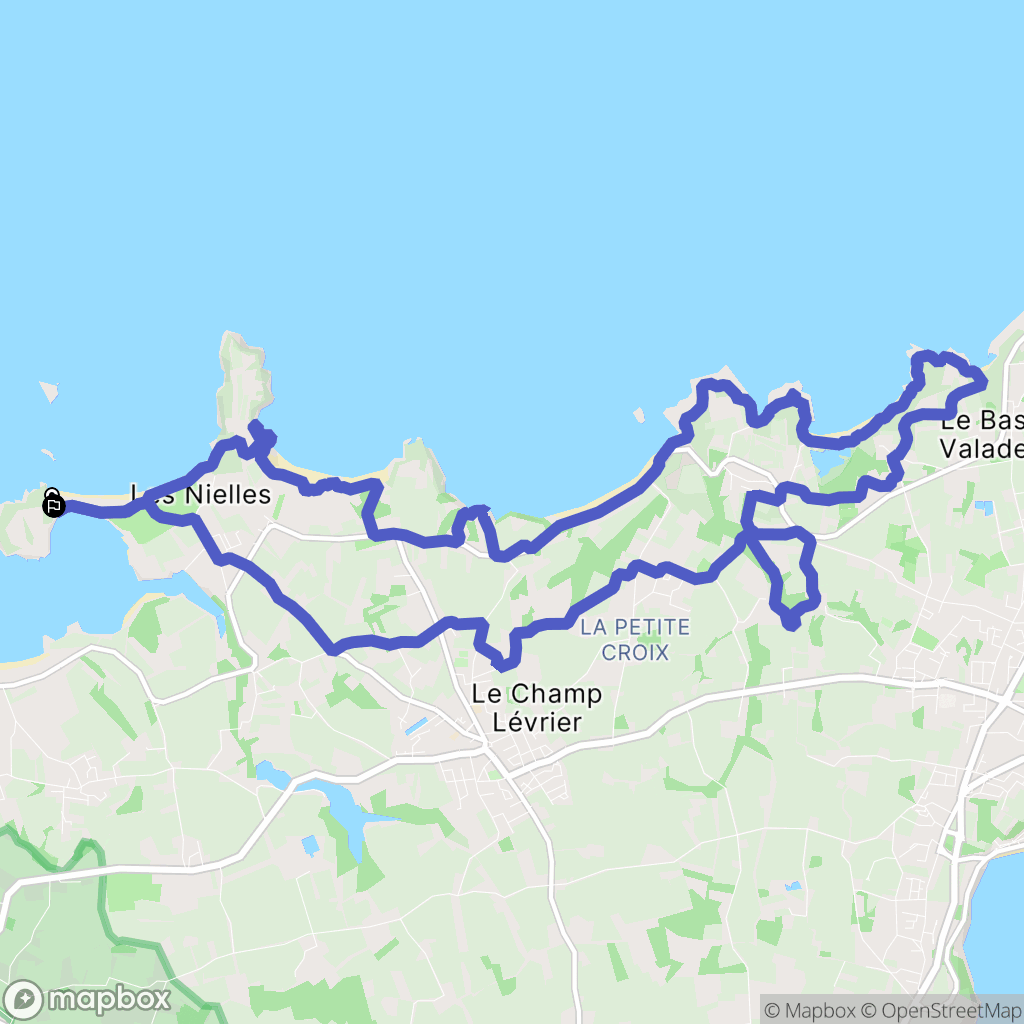 Saint-Coulomb : carte du parcours de randonnée - France