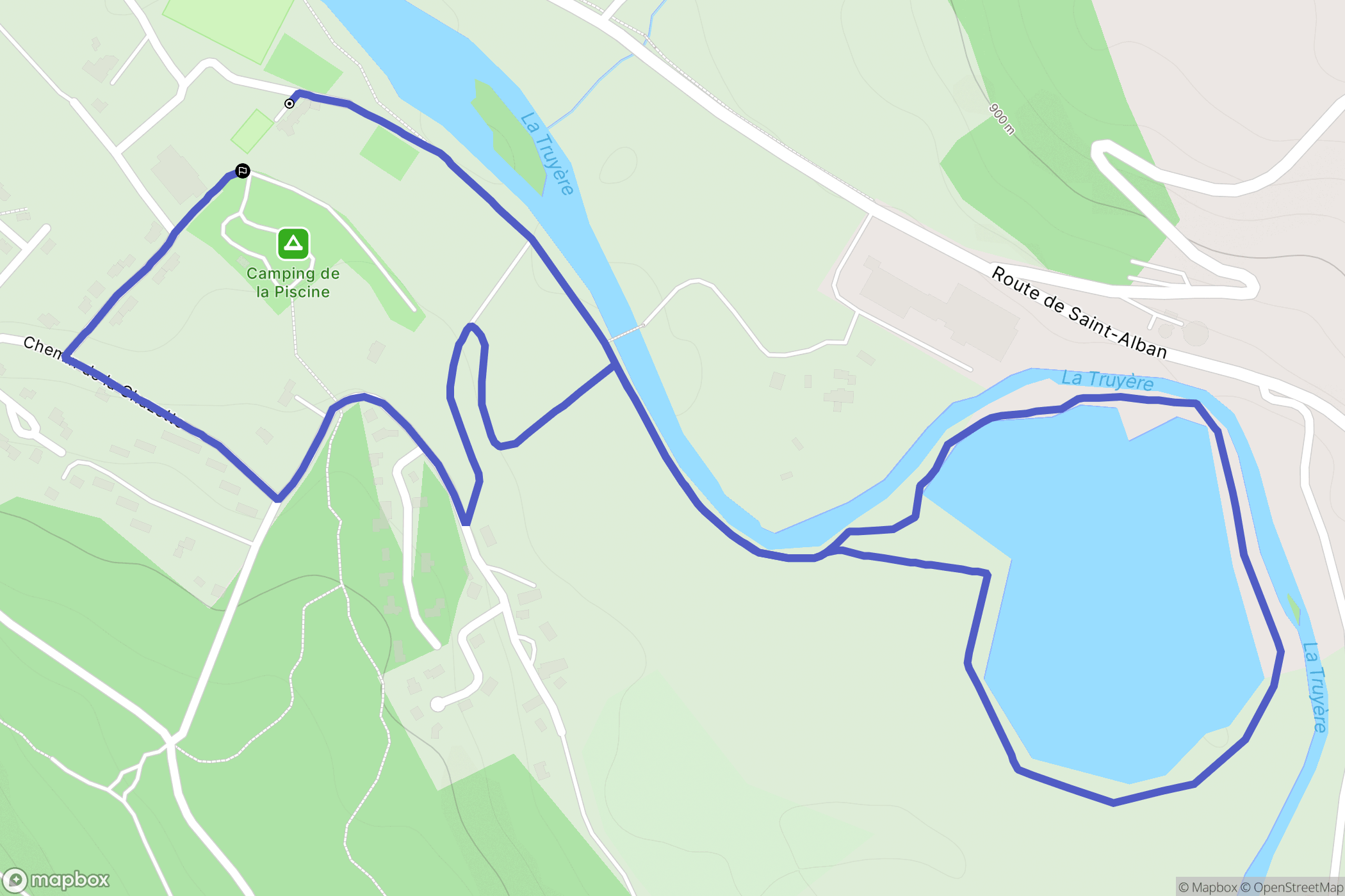 Le Malzieu-Ville : carte du parcours de randonnée - France