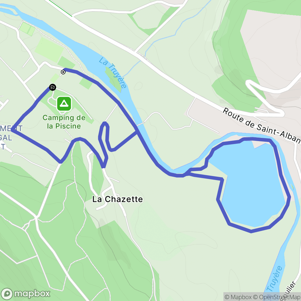 Le Malzieu-Ville : carte du parcours de randonnée - France