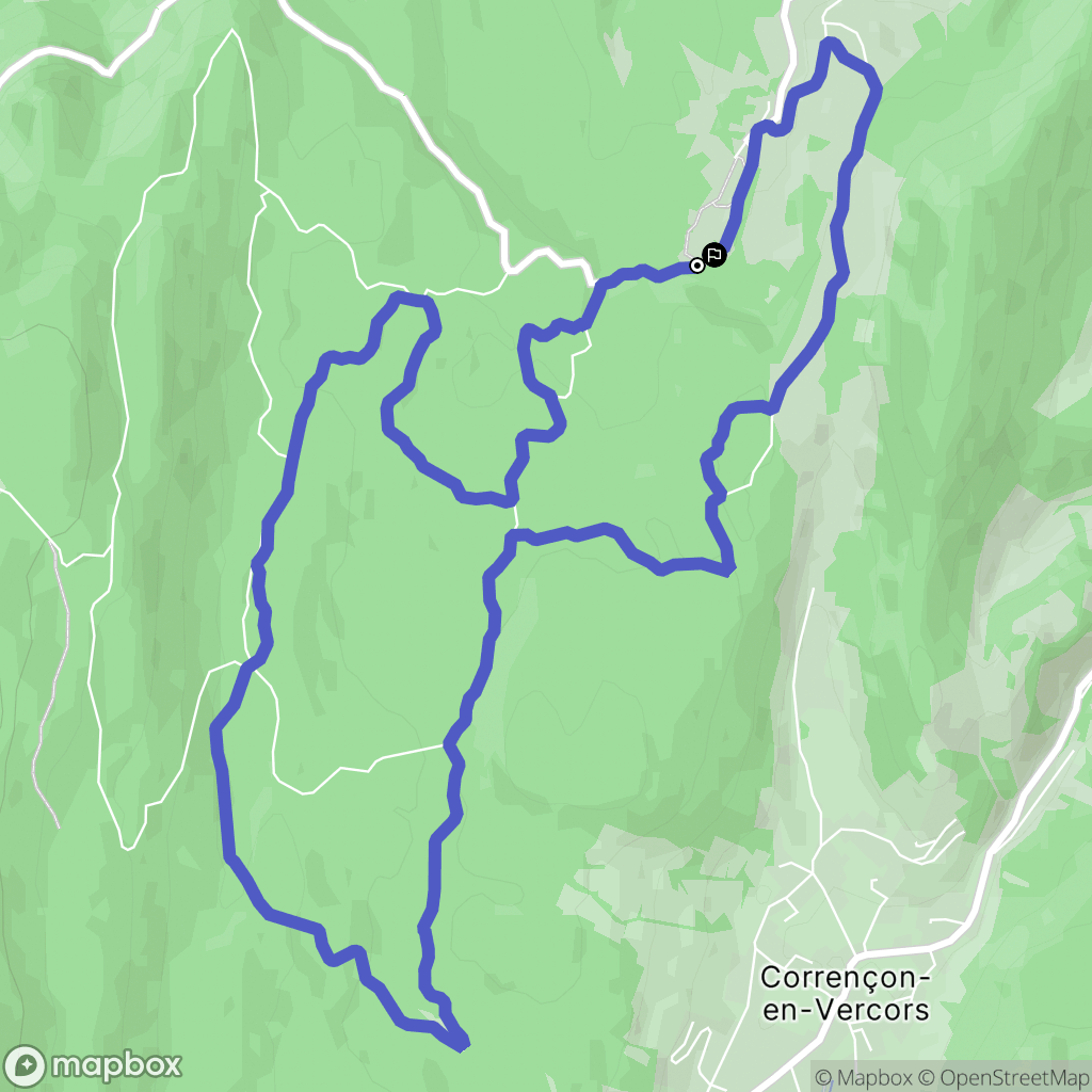 Villard-de-Lans : carte du parcours de randonnée - France
