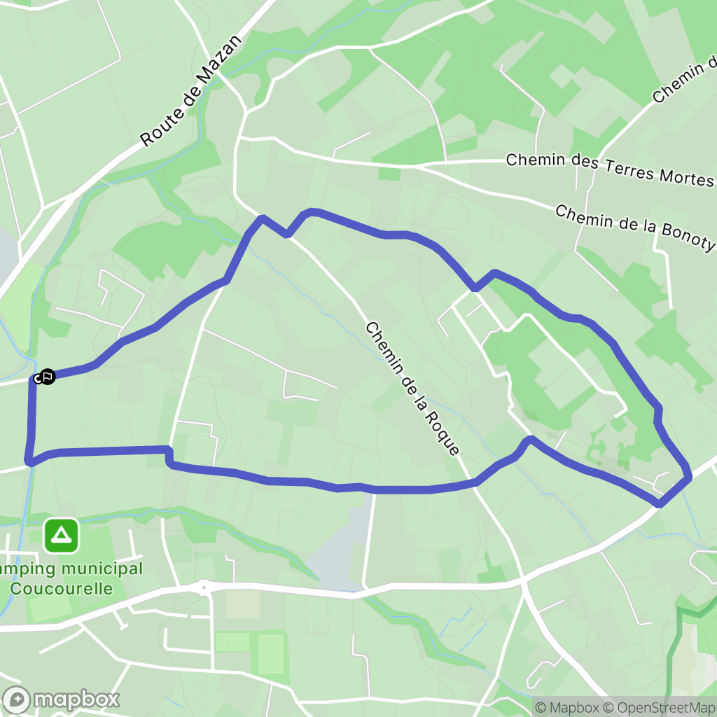 Pernes-les-Fontaines : carte du parcours de randonnée - France