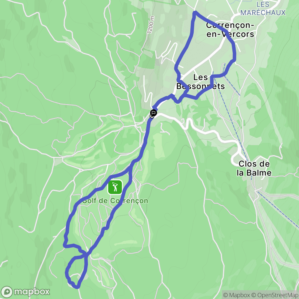 Corrençon-en-Vercors : carte du parcours de randonnée - France