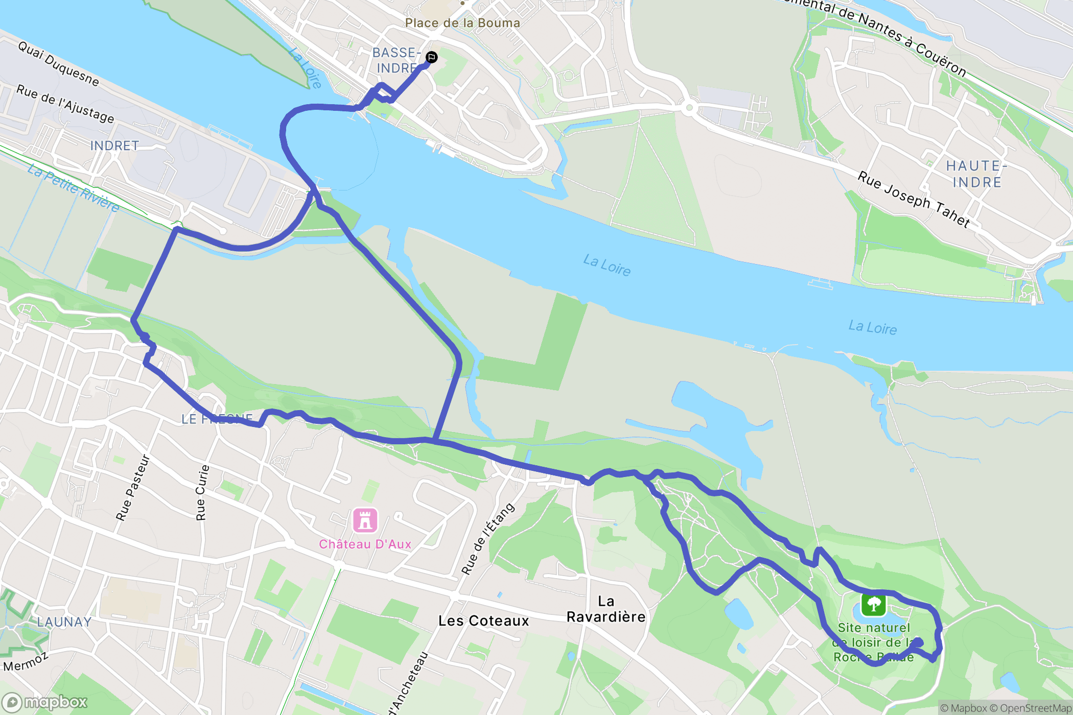 Indre : carte du parcours de randonnée - France