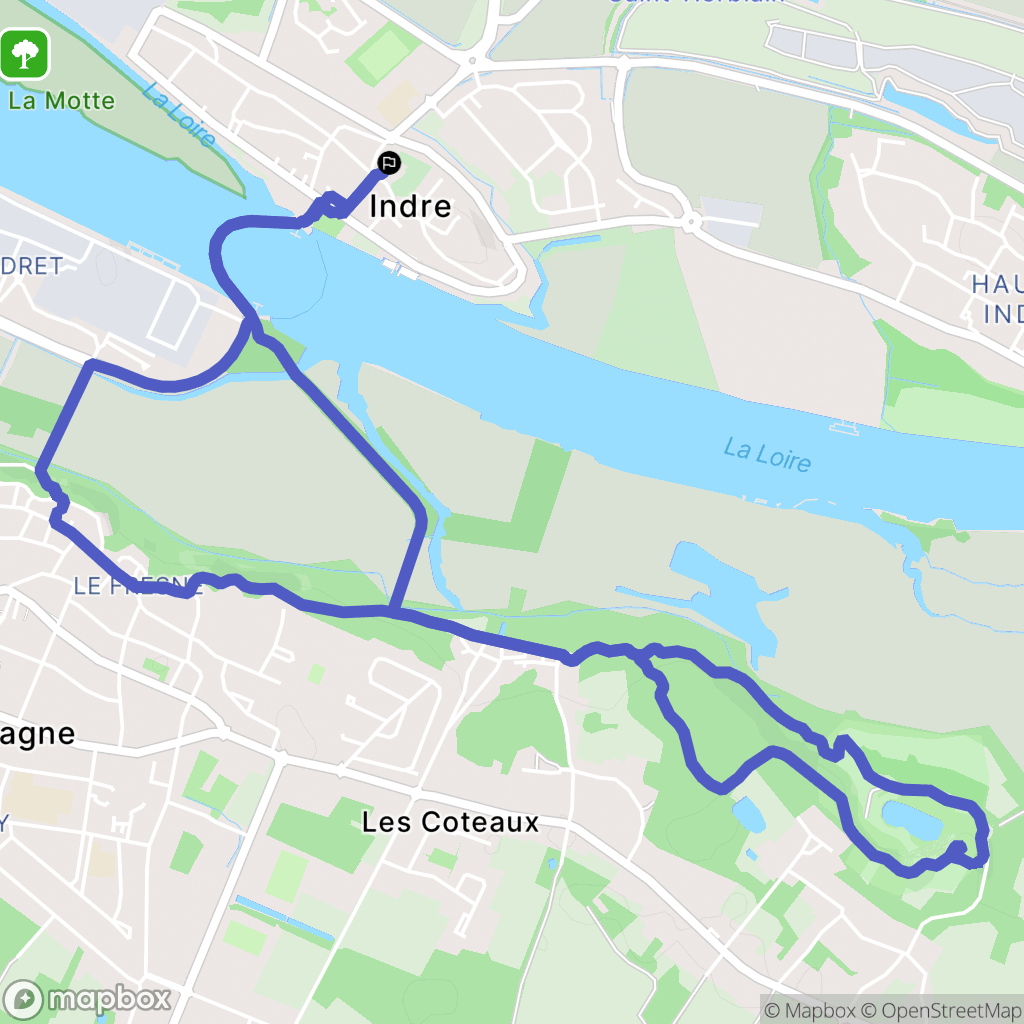 Indre : carte du parcours de randonnée - France