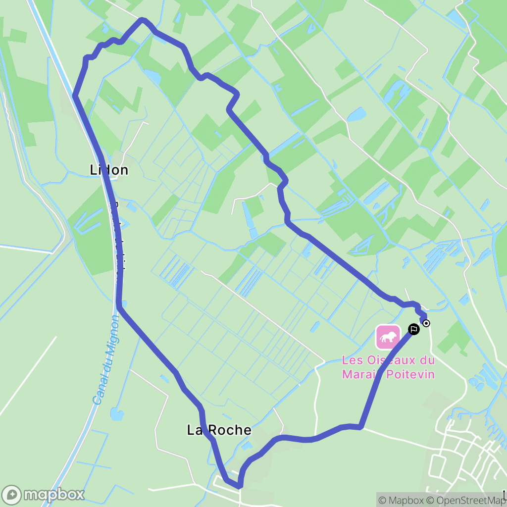 Saint-Hilaire-la-Palud : carte du parcours de randonnée - France