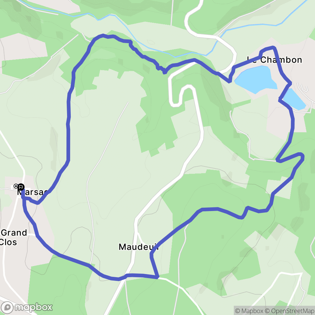 Eymouthiers : carte du parcours de randonnée - France