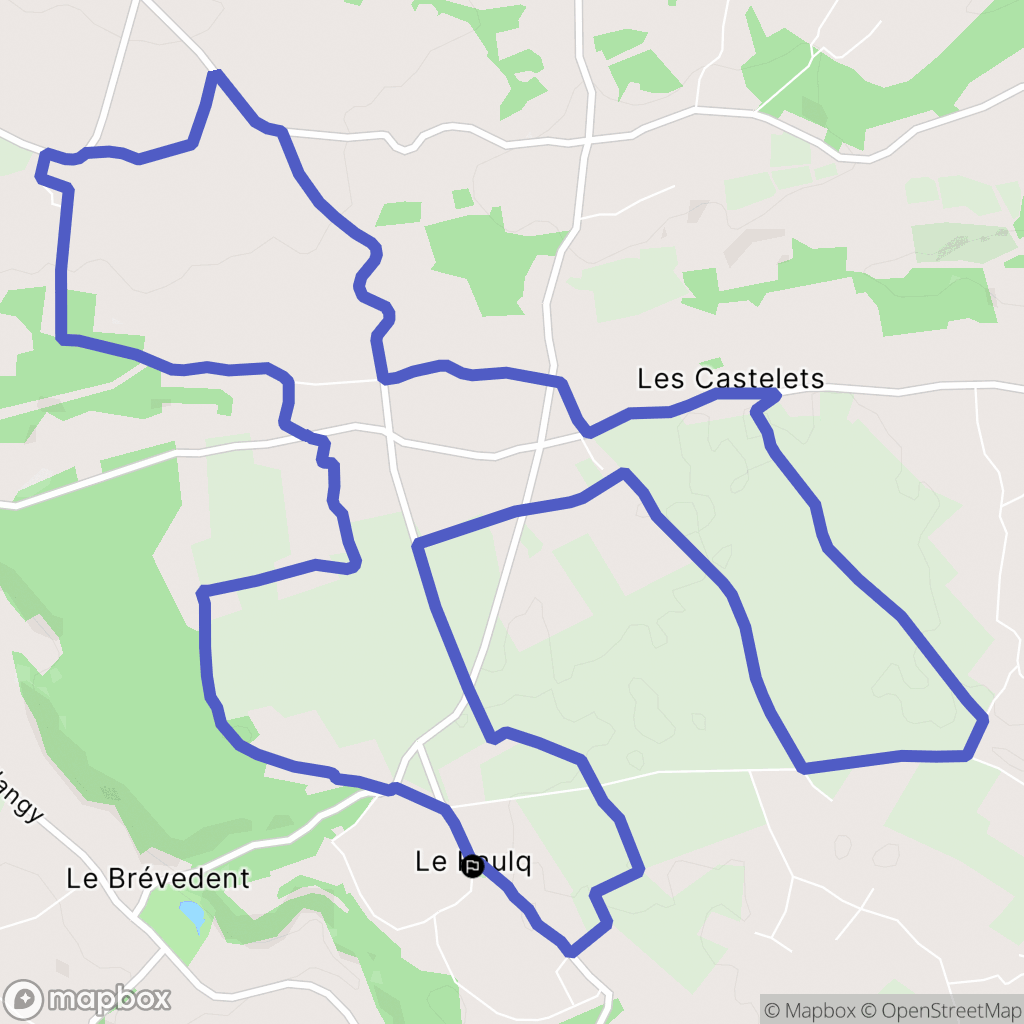 Le Faulq : carte du parcours de randonnée - France