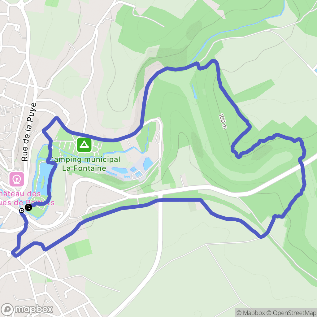 Chauvigny : carte du parcours de randonnée - France