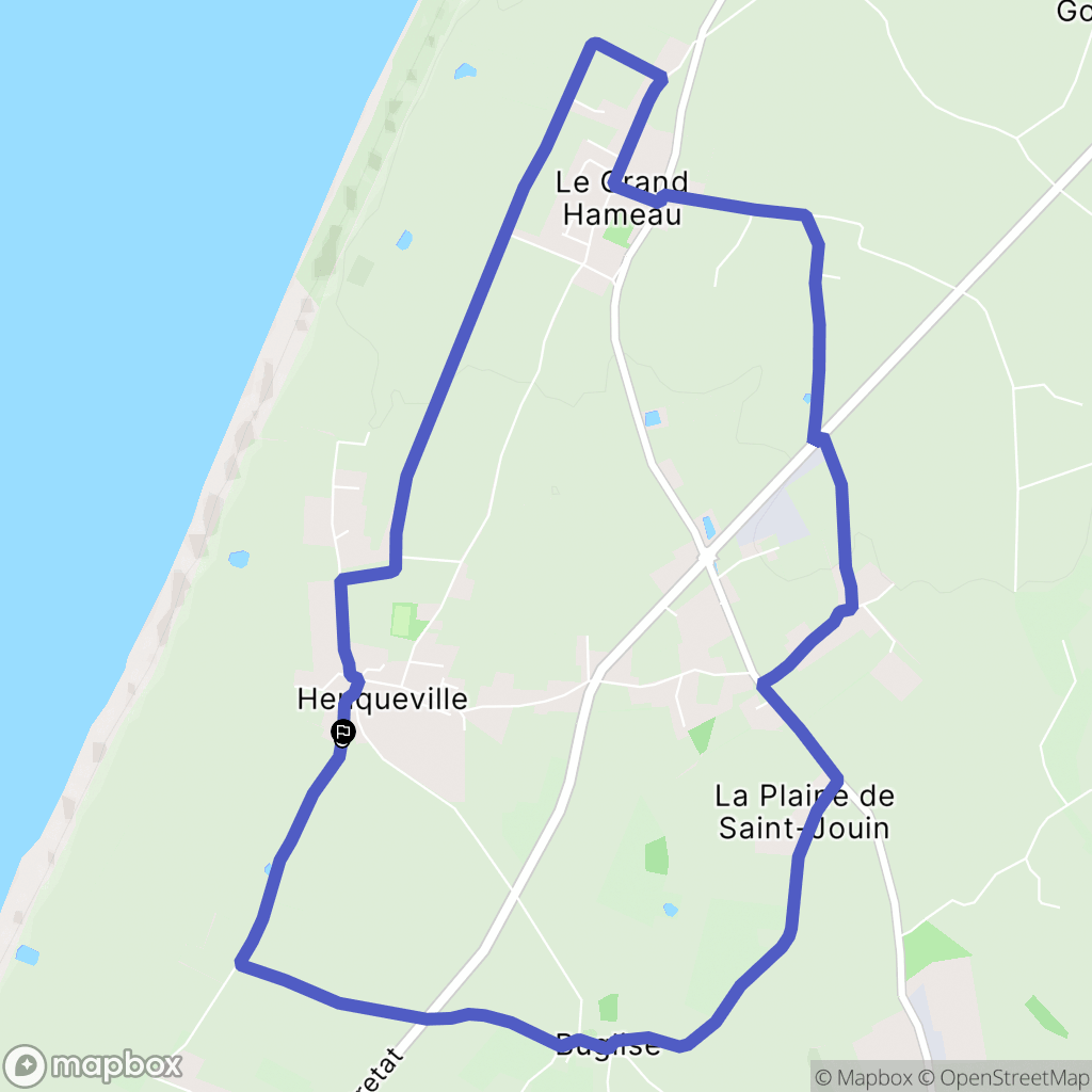 Heuqueville : carte du parcours de randonnée - France