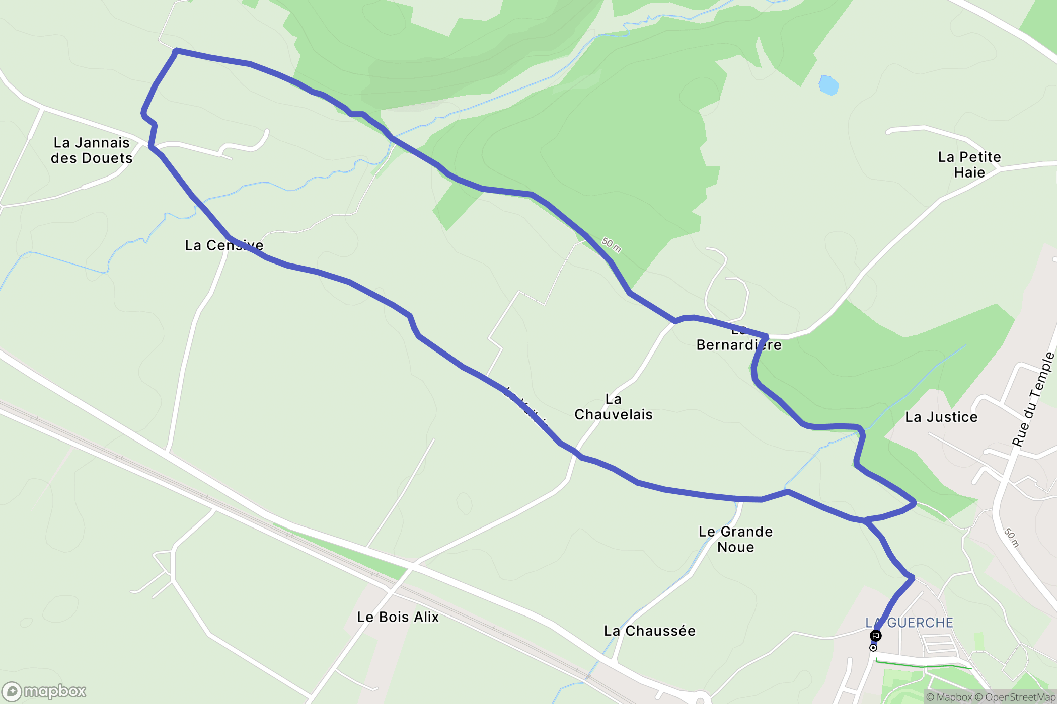 Saint-Étienne-de-Montluc : carte du parcours de randonnée - France