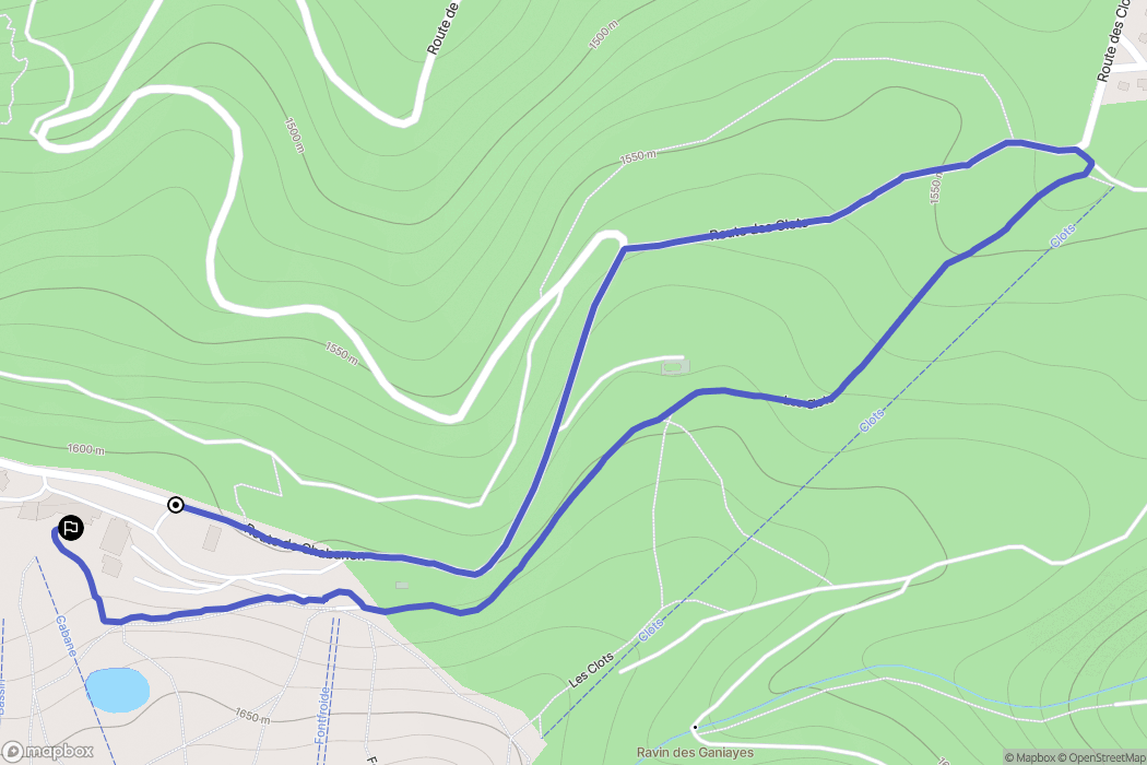 Selonnet : carte du parcours de randonnée - France