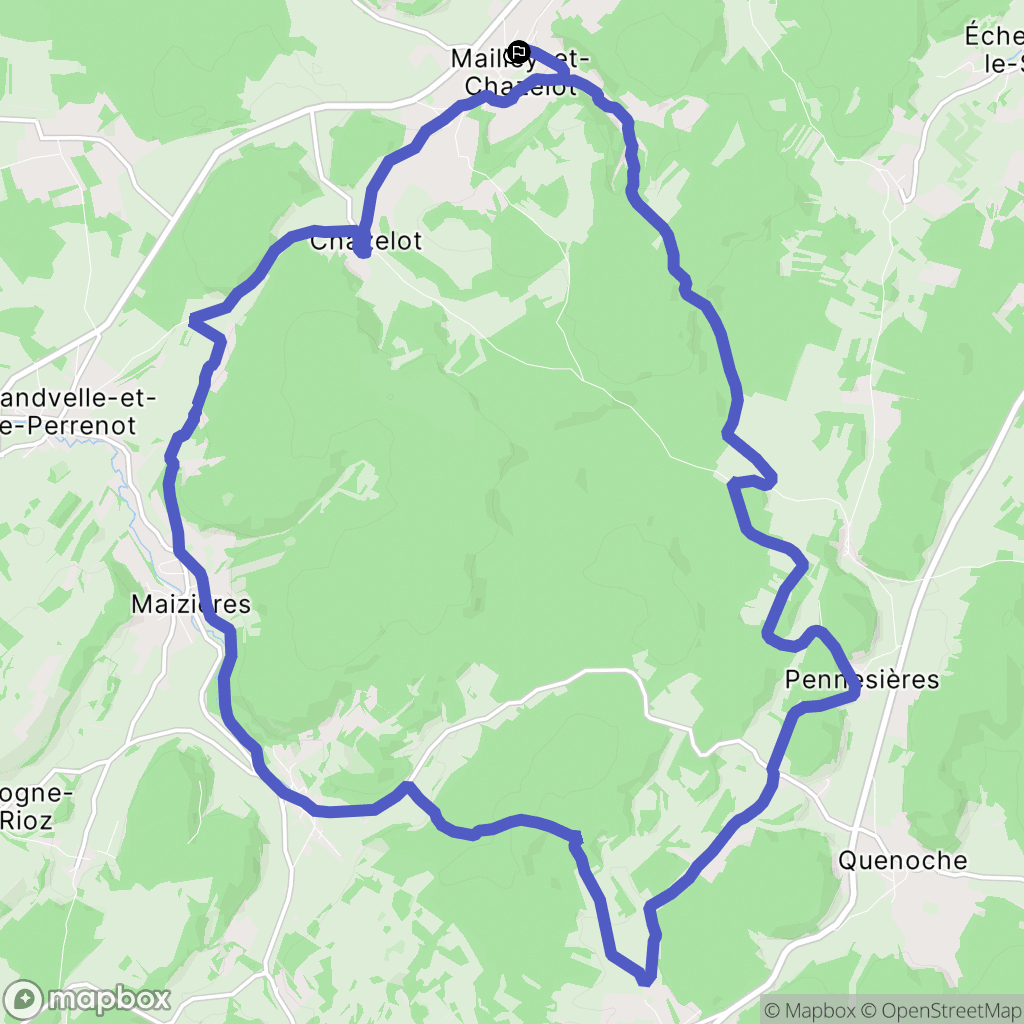 Mailley-et-Chazelot : carte du parcours de randonnée - France