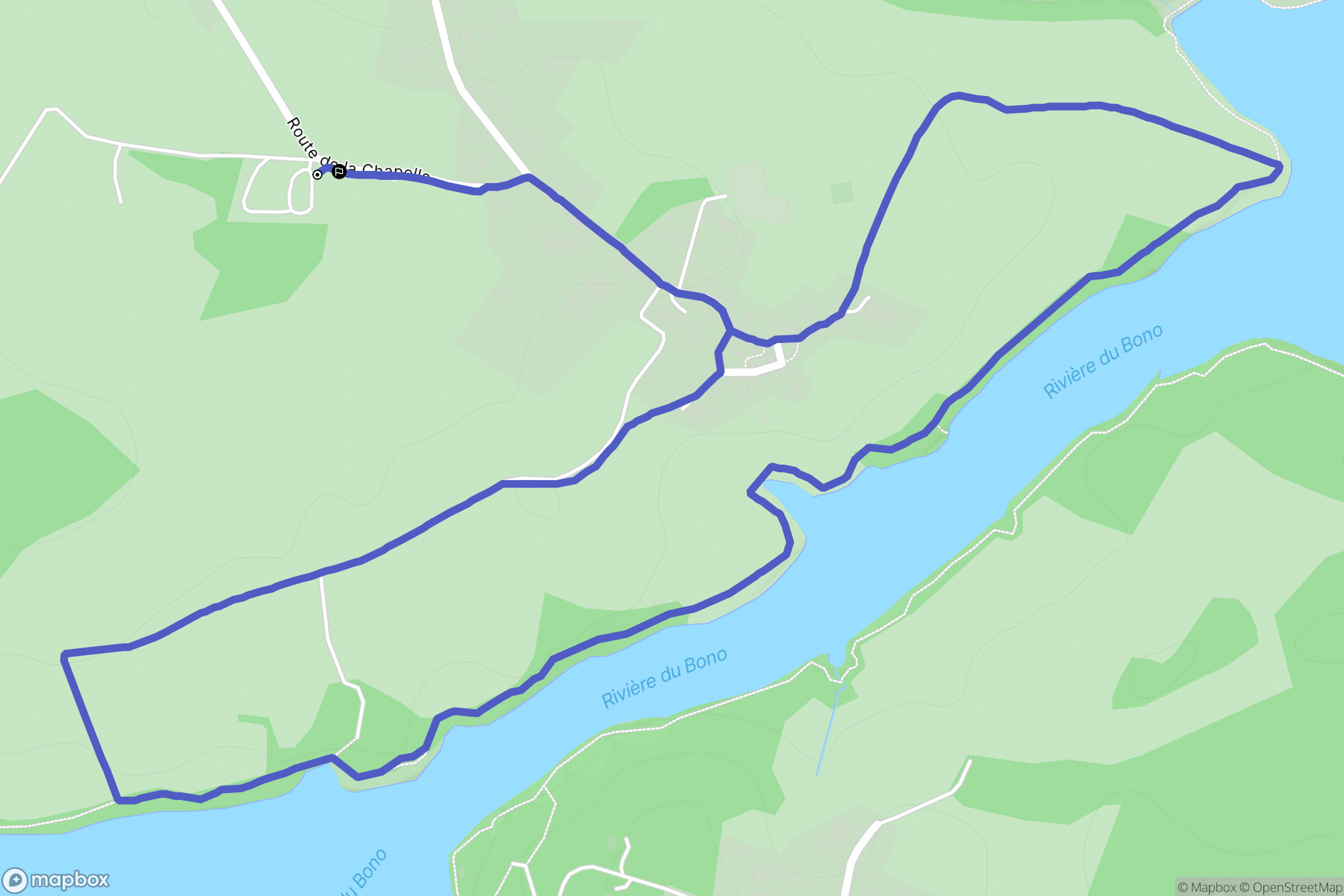 Pluneret : carte du parcours de randonnée - France