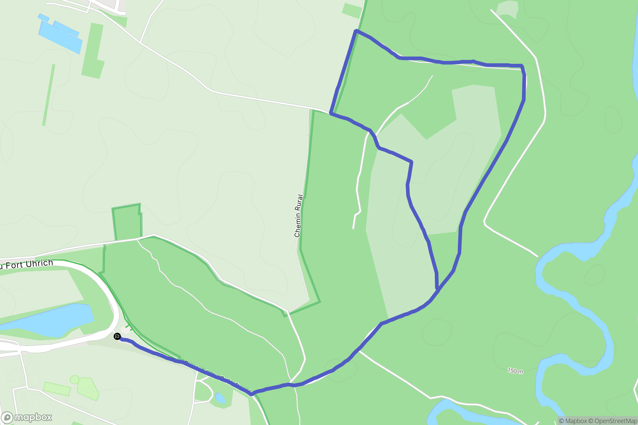 Illkirch-Graffenstaden : carte du parcours de randonnée - France