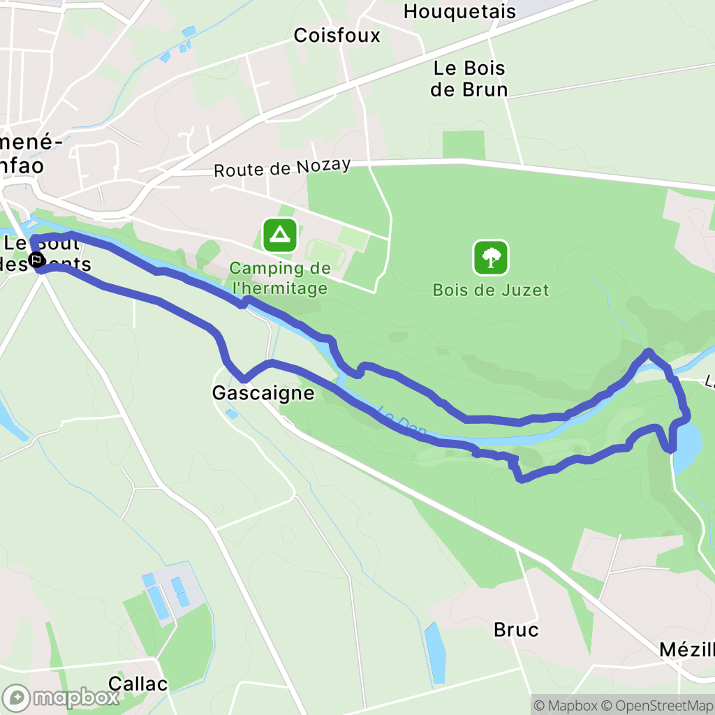 Guémené-Penfao : carte du parcours de randonnée - France