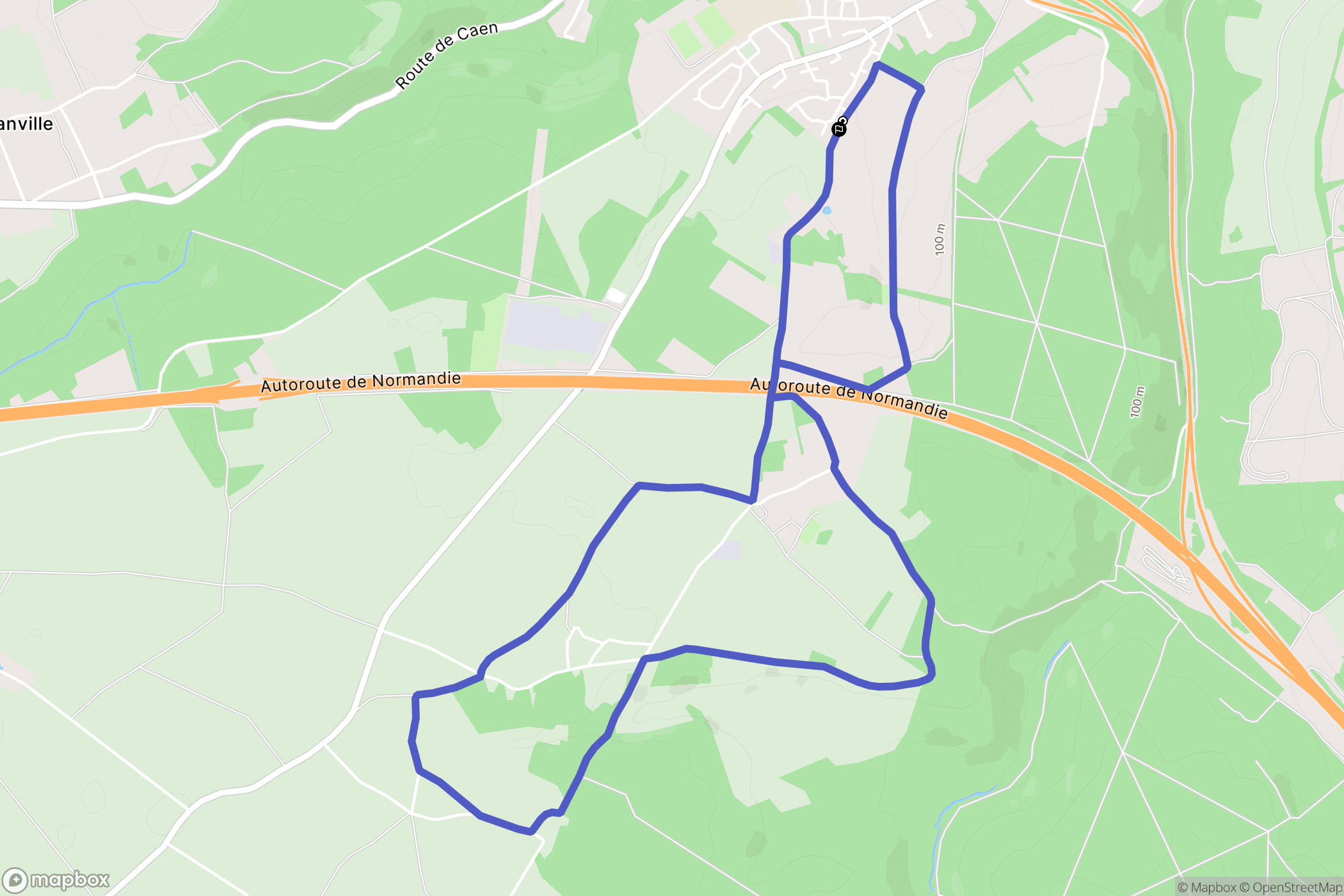 Bonnières-sur-Seine : carte du parcours de randonnée - France