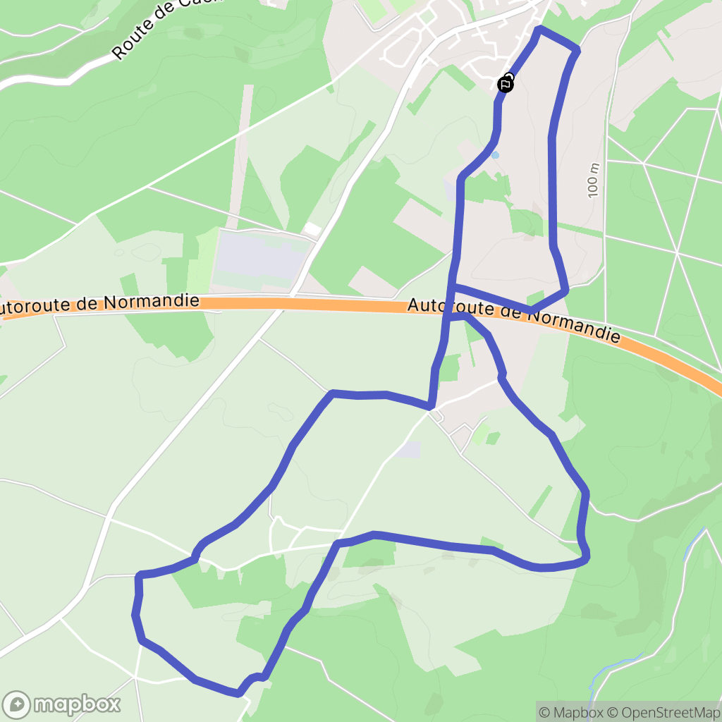 Bonnières-sur-Seine : carte du parcours de randonnée - France