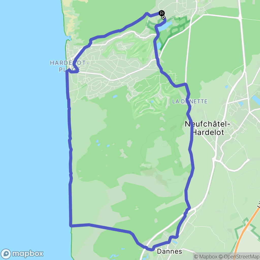 Condette : carte du parcours de randonnée - France