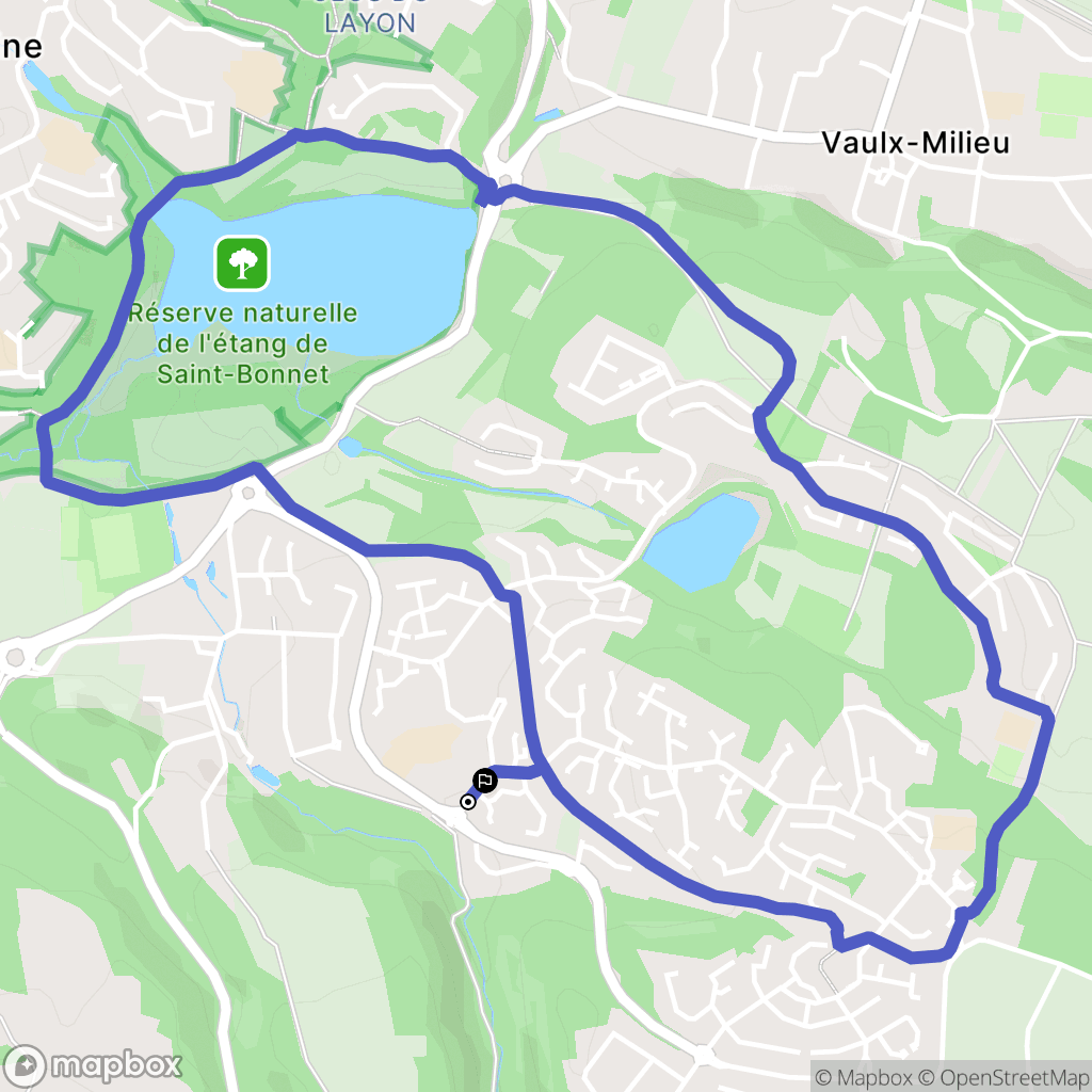 Villefontaine : carte du parcours de randonnée - France