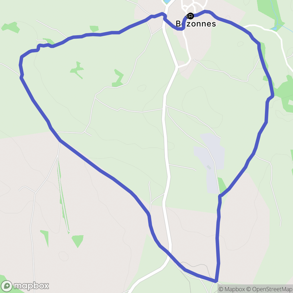 Rodelle : carte du parcours de randonnée - France