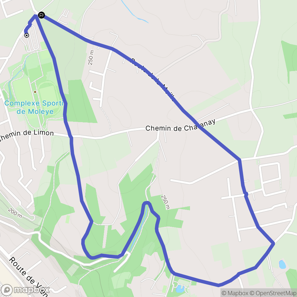 Chasse-sur-Rhône : carte du parcours de randonnée - France