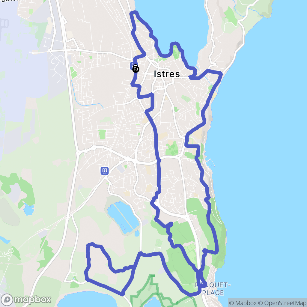 Istres : carte du parcours de randonnée - France