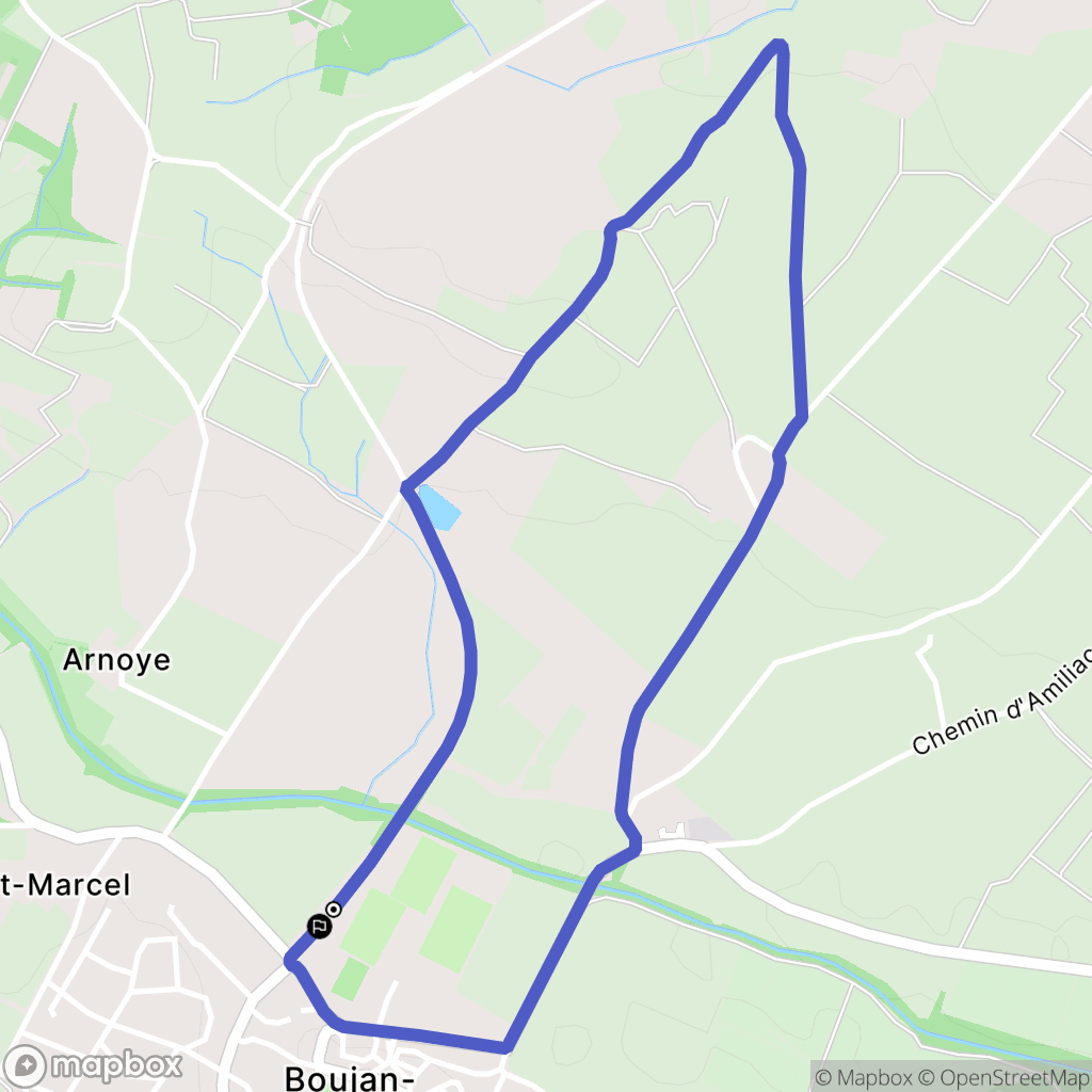 Boujan-sur-Libron : carte du parcours de randonnée - France