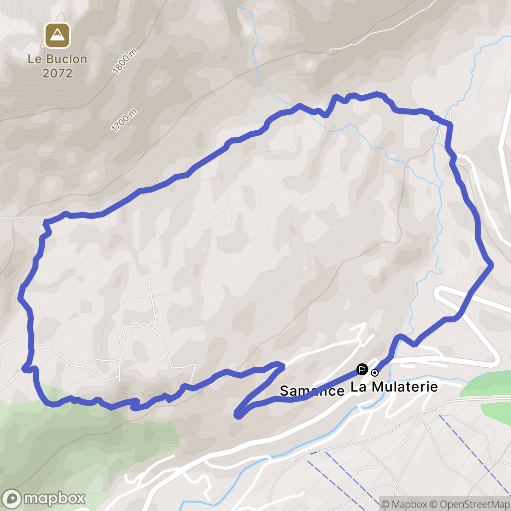 Le Grand-Bornand : carte du parcours de randonnée - France