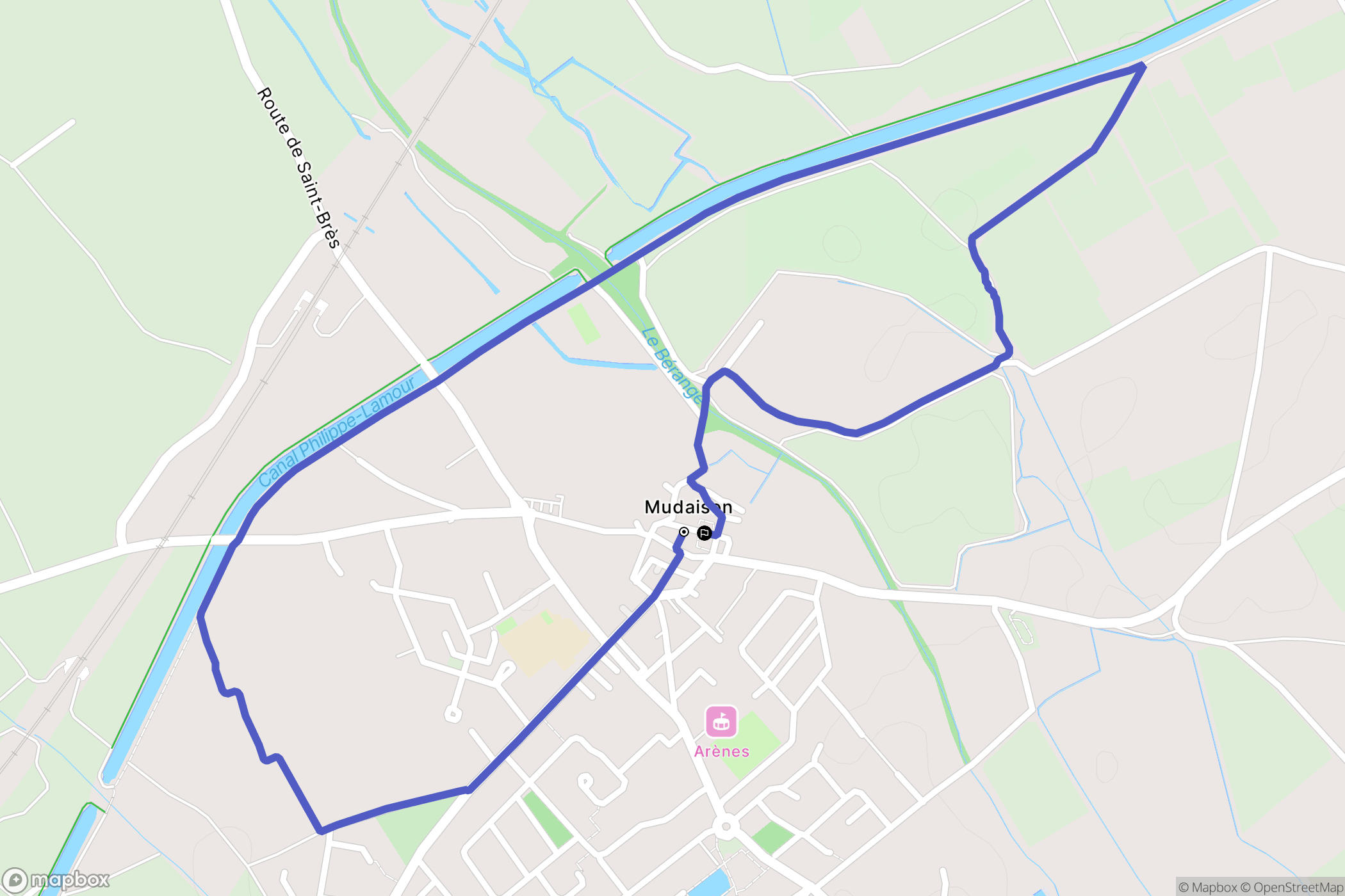 Mudaison : carte du parcours de randonnée - France