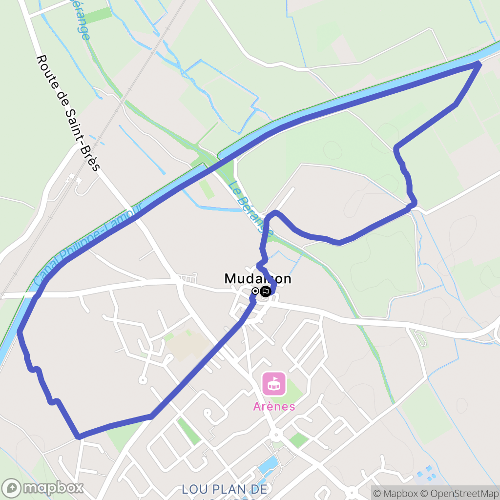 Mudaison : carte du parcours de randonnée - France