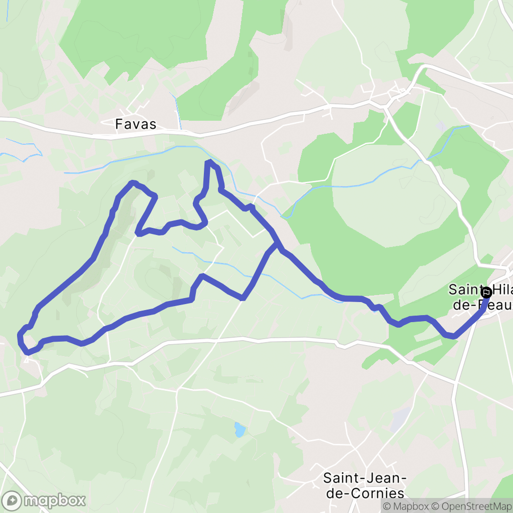 Saint-Hilaire-de-Beauvoir : carte du parcours de randonnée - France