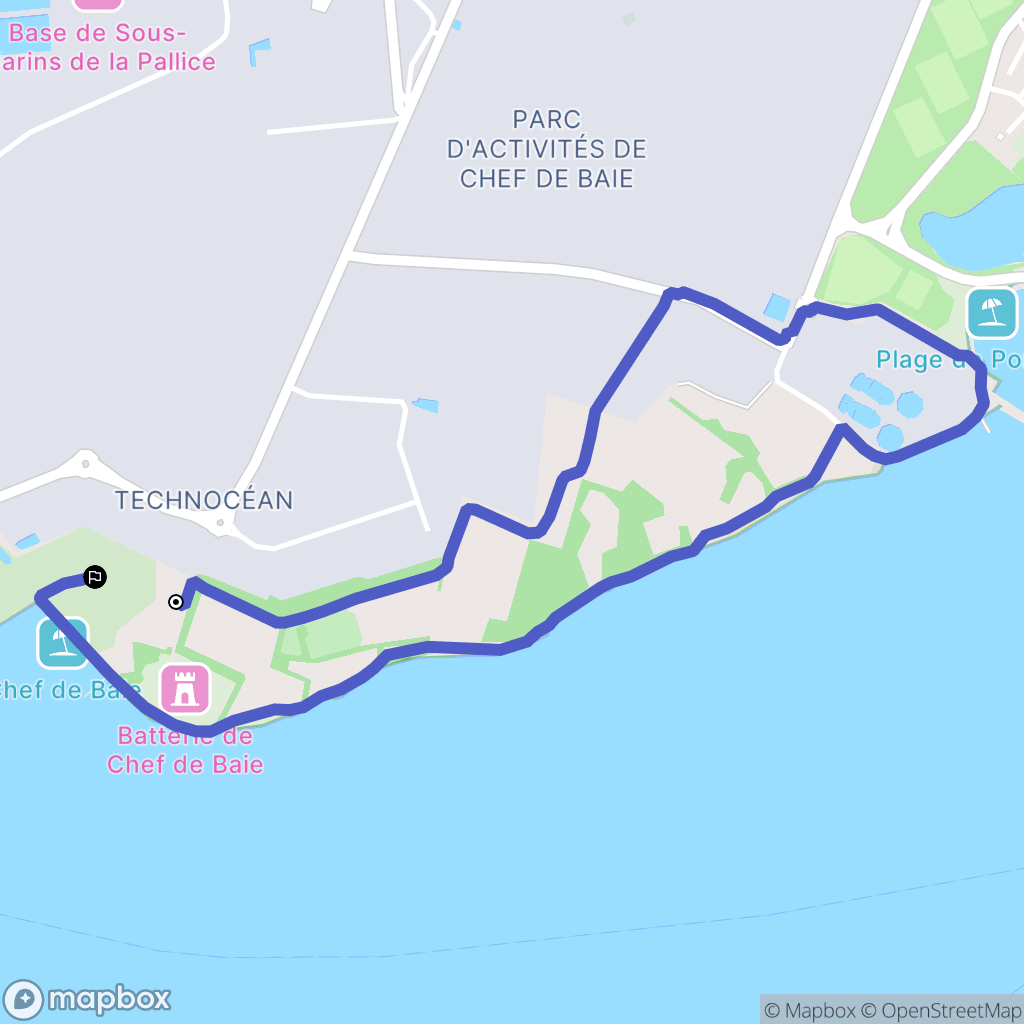La Rochelle : carte du parcours de randonnée - France