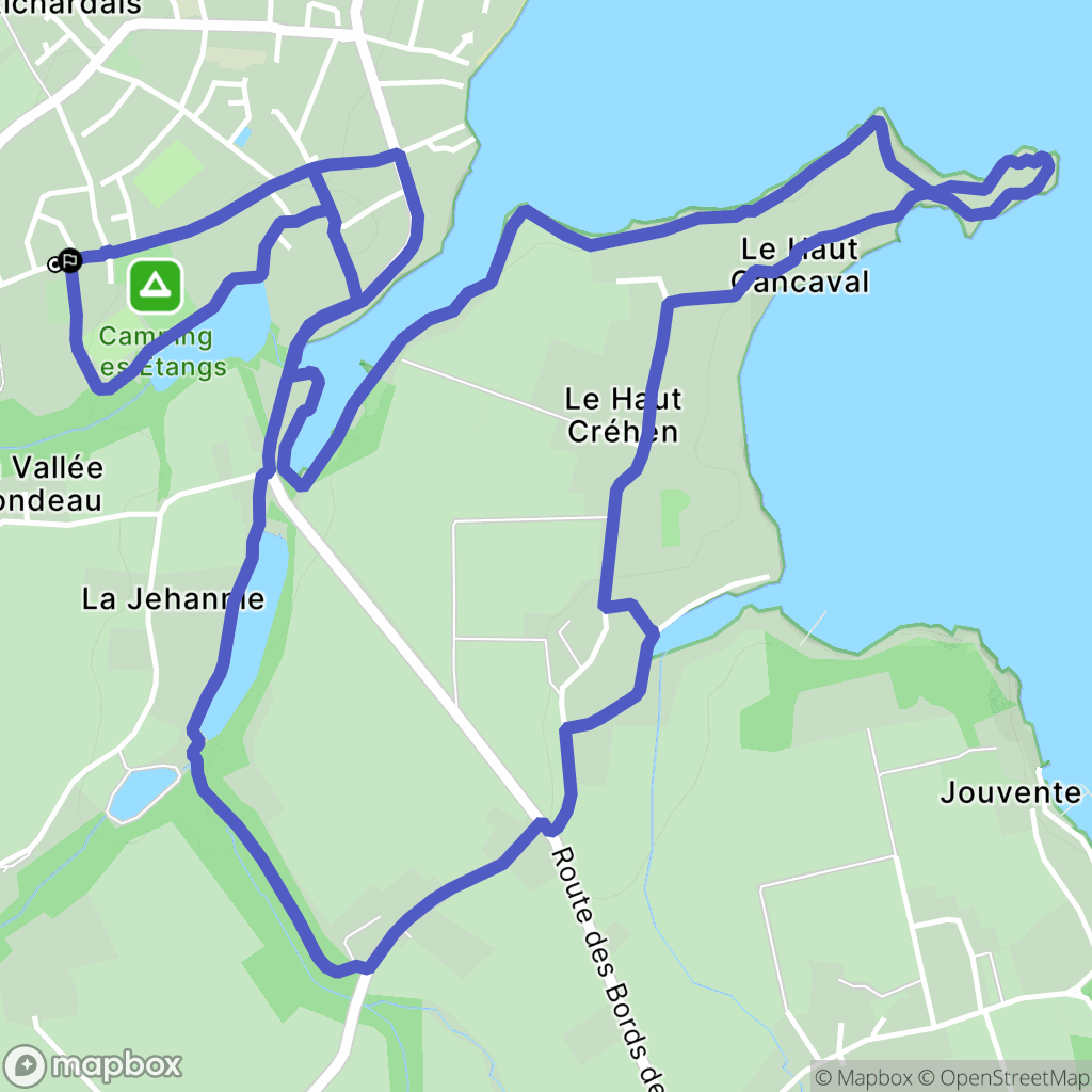 La Richardais : carte du parcours de randonnée - France
