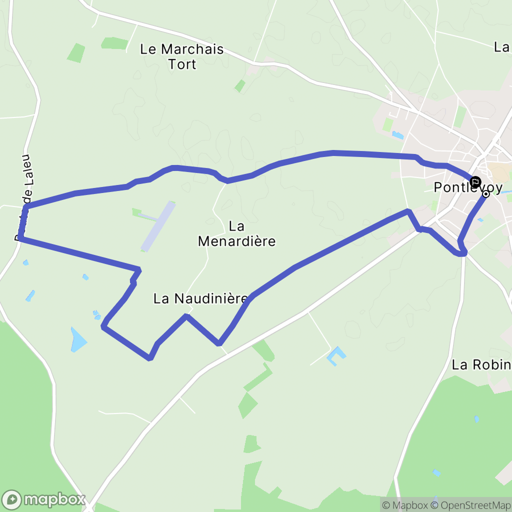 Pontlevoy : carte du parcours de randonnée - France