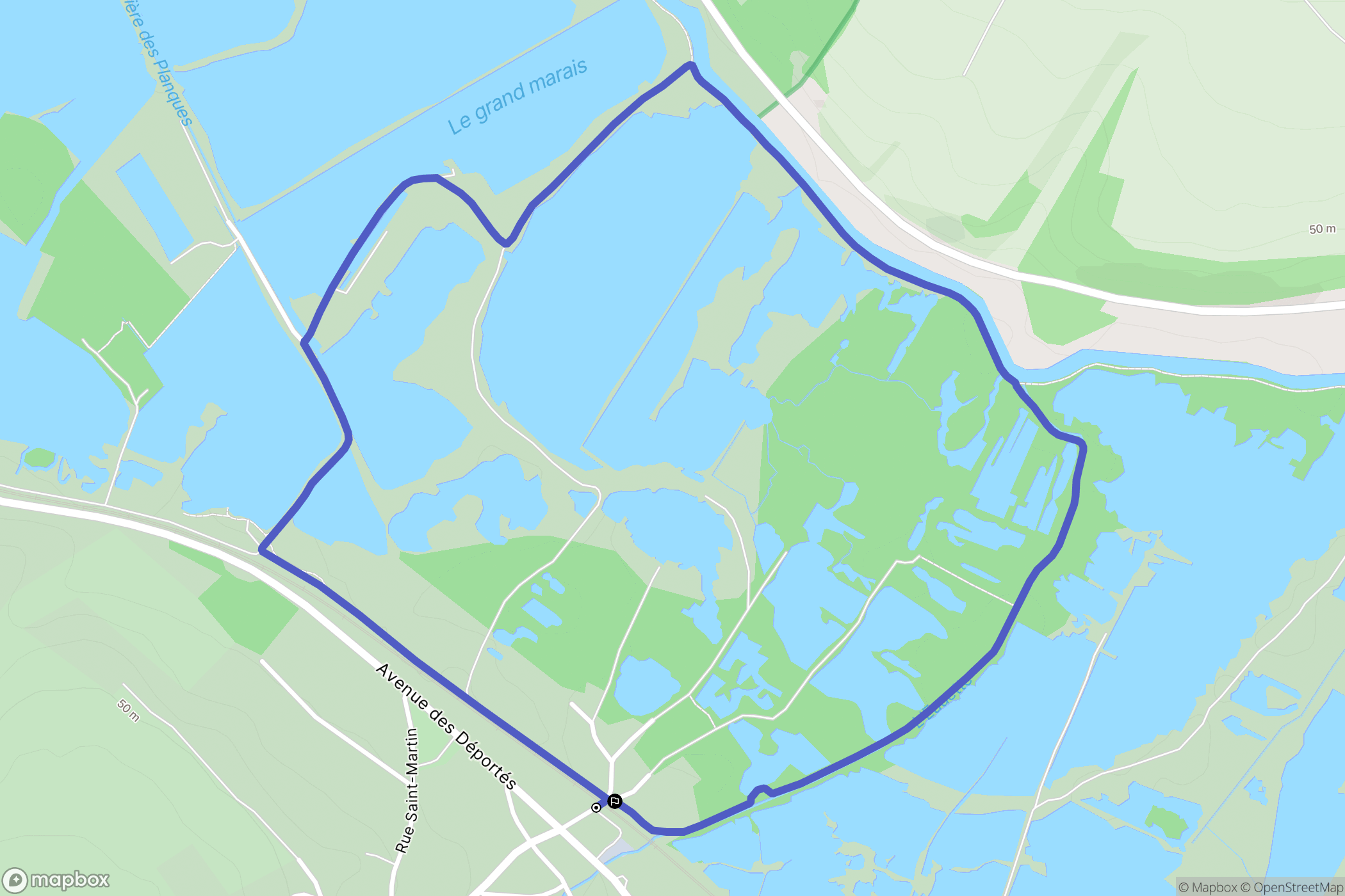 Longpré-les-Corps-Saints : carte du parcours de randonnée - France