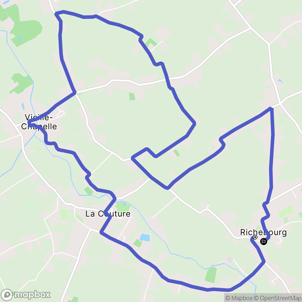 Richebourg : carte du parcours de randonnée - France