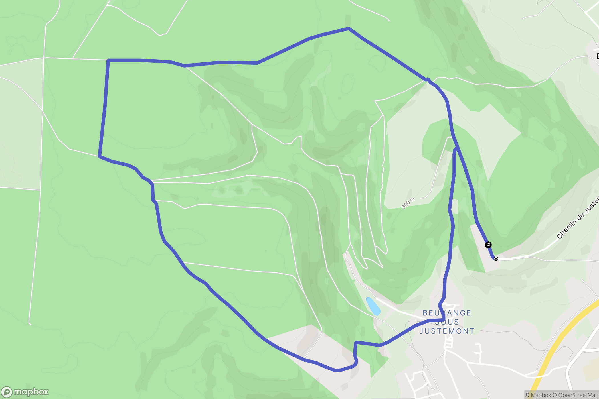 Vitry-sur-Orne : carte du parcours de randonnée - France