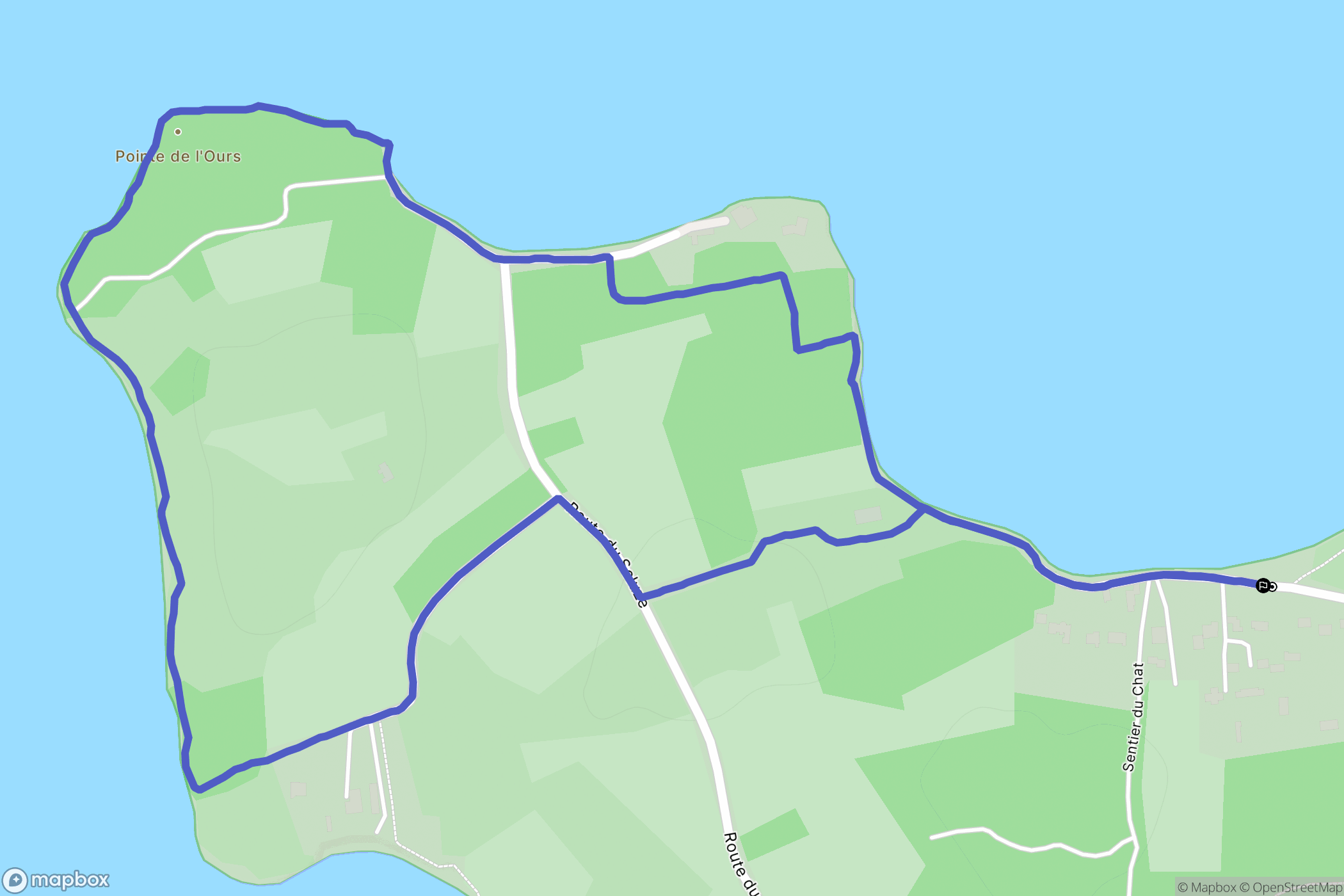 Bernon : carte du parcours de randonnée - France