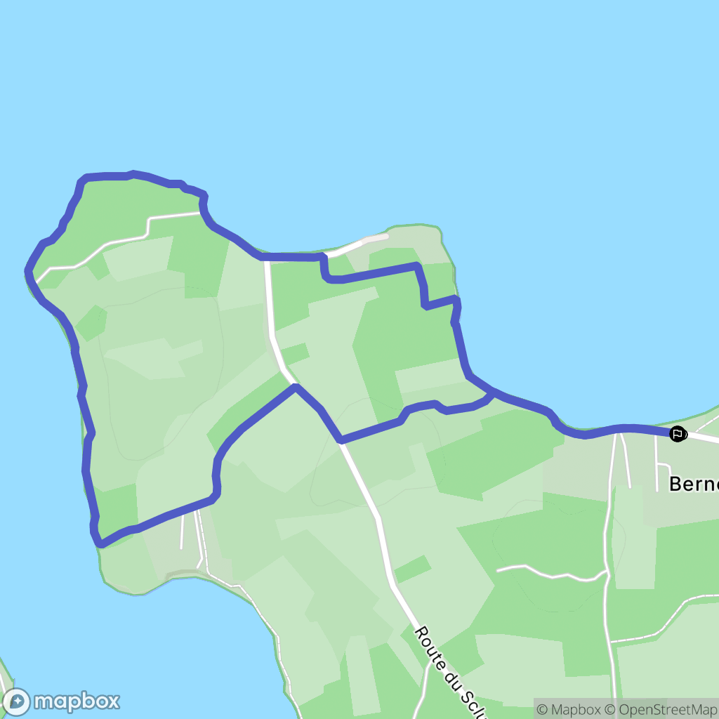 Bernon : carte du parcours de randonnée - France