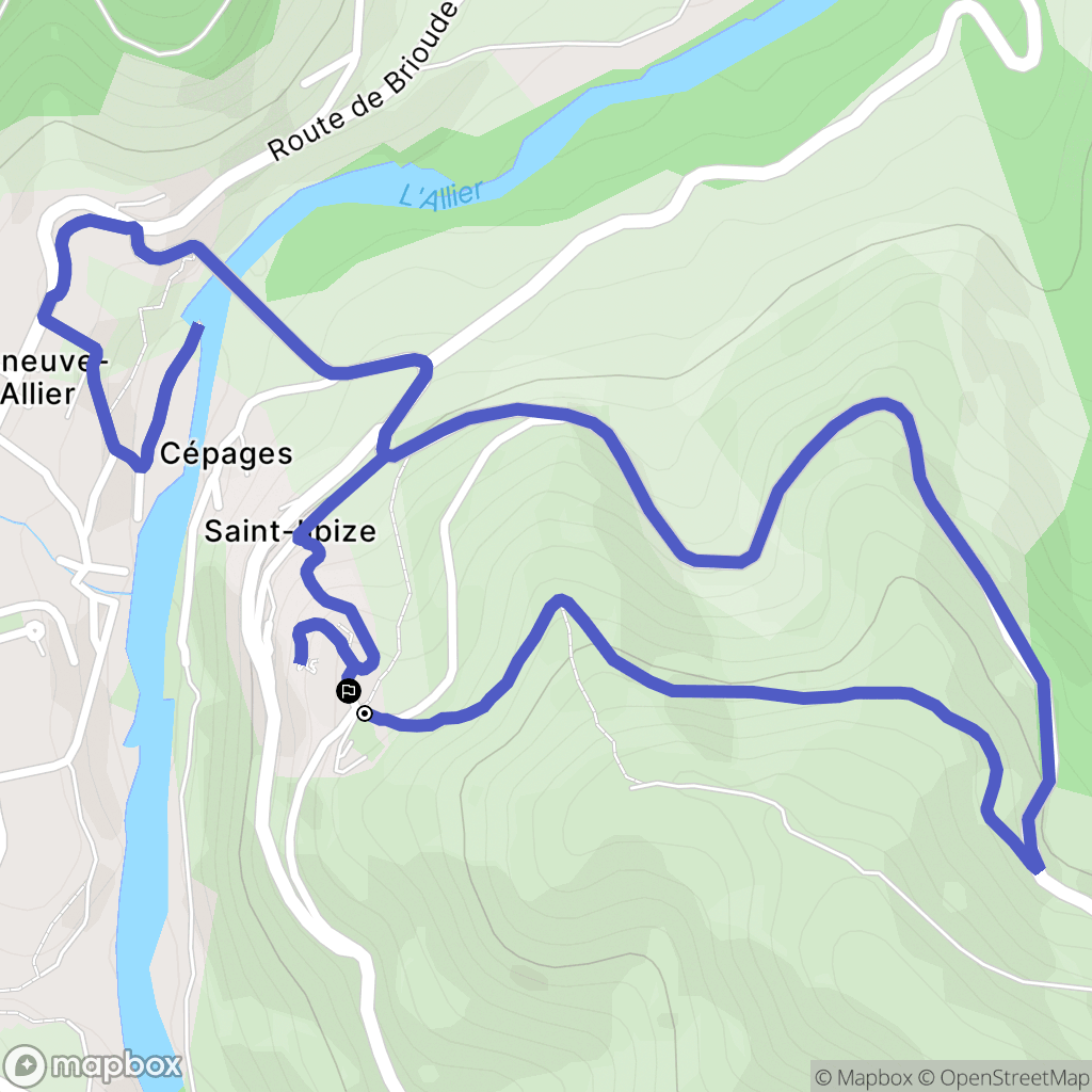 Saint-Ilpize : carte du parcours de randonnée - France