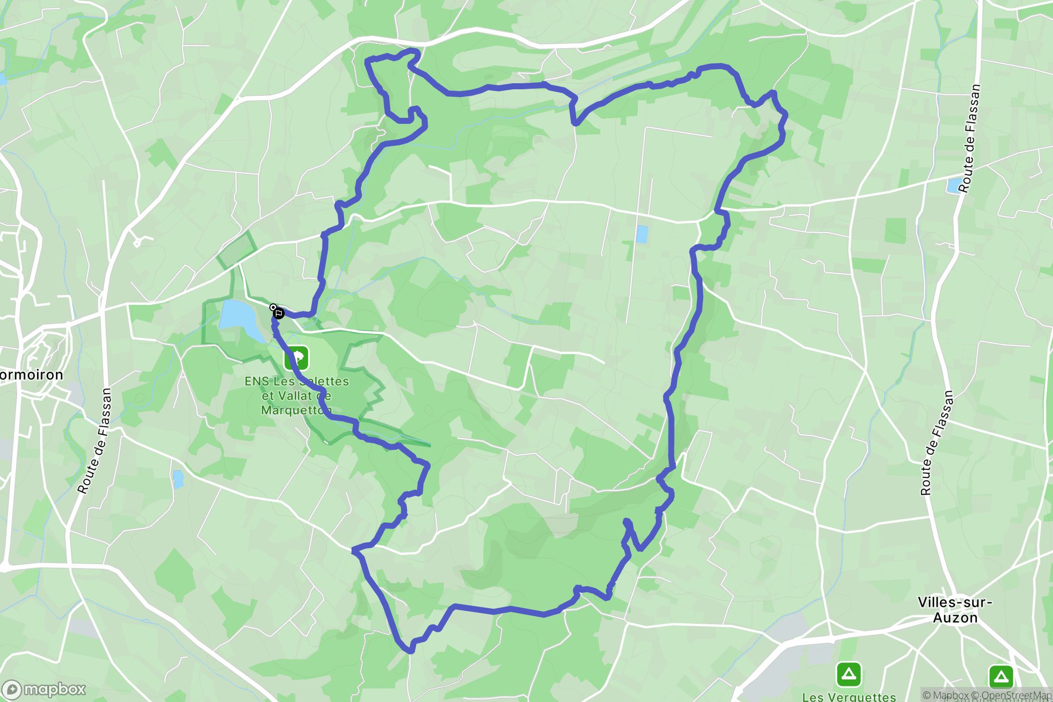 Mormoiron : carte du parcours de randonnée - France