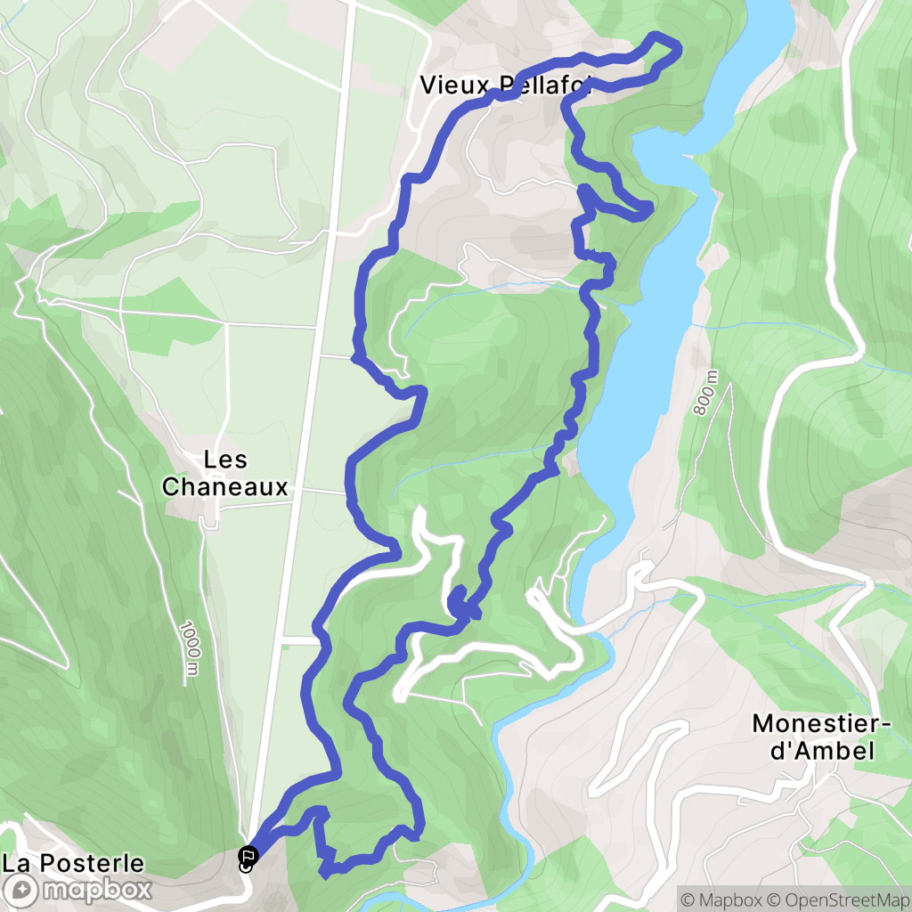 Pellafol : carte du parcours de randonnée - France