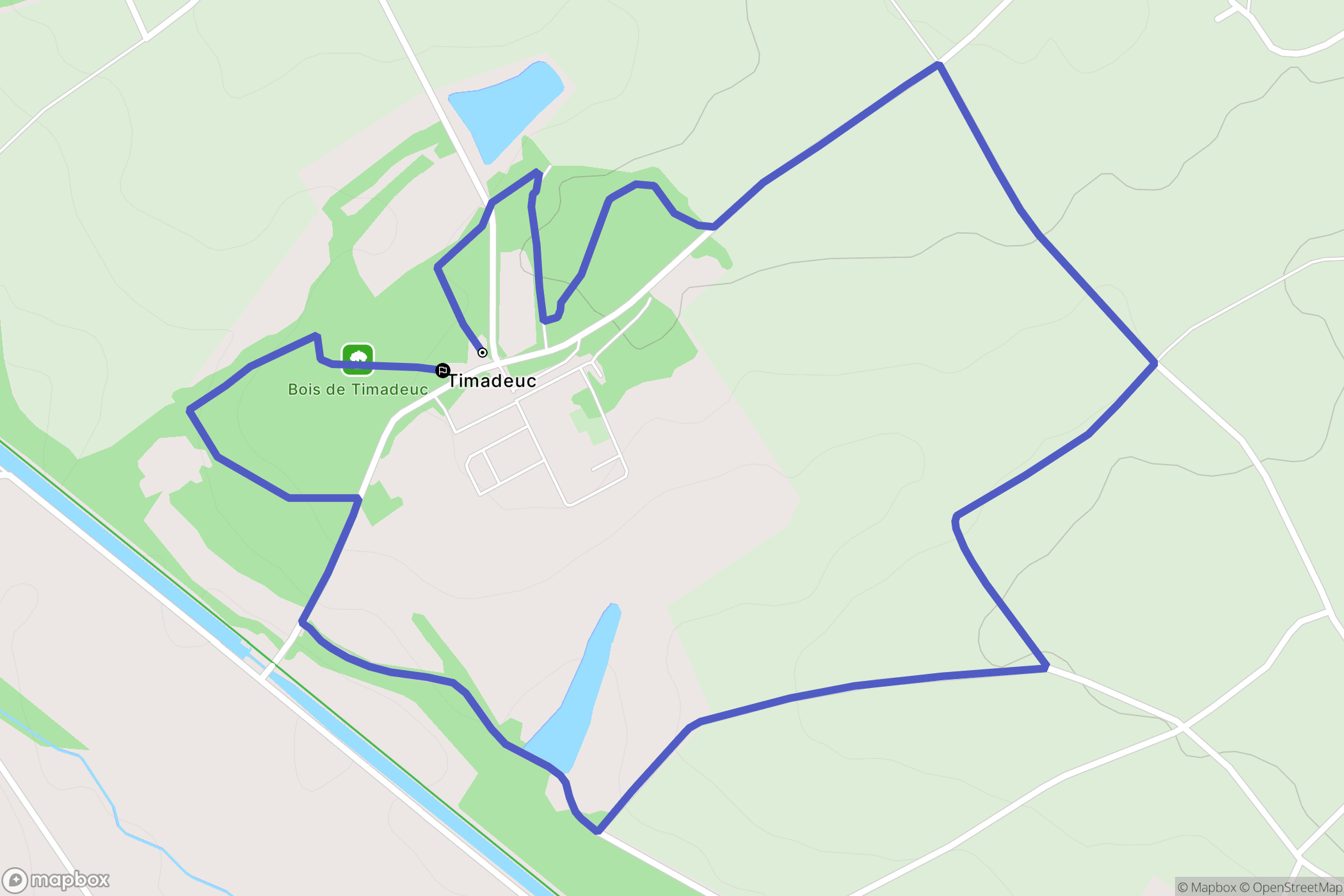 Bréhan : carte du parcours de randonnée - France