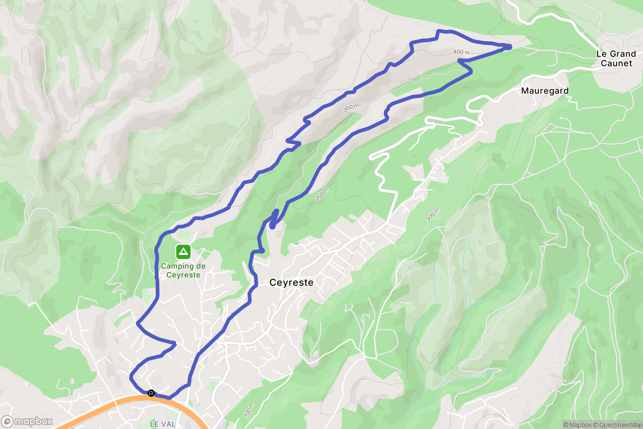 Ceyreste : carte du parcours de randonnée - France