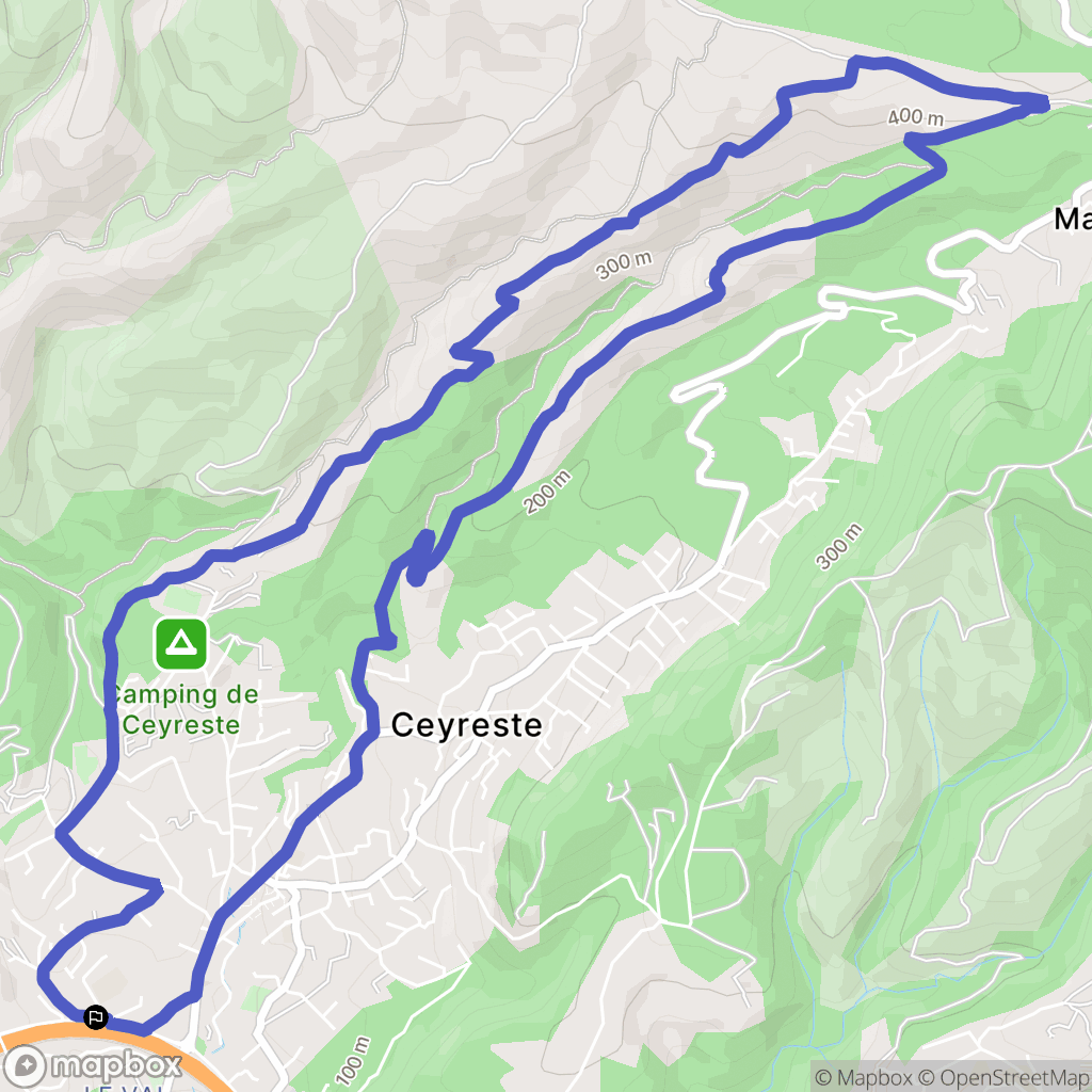 Ceyreste : carte du parcours de randonnée - France