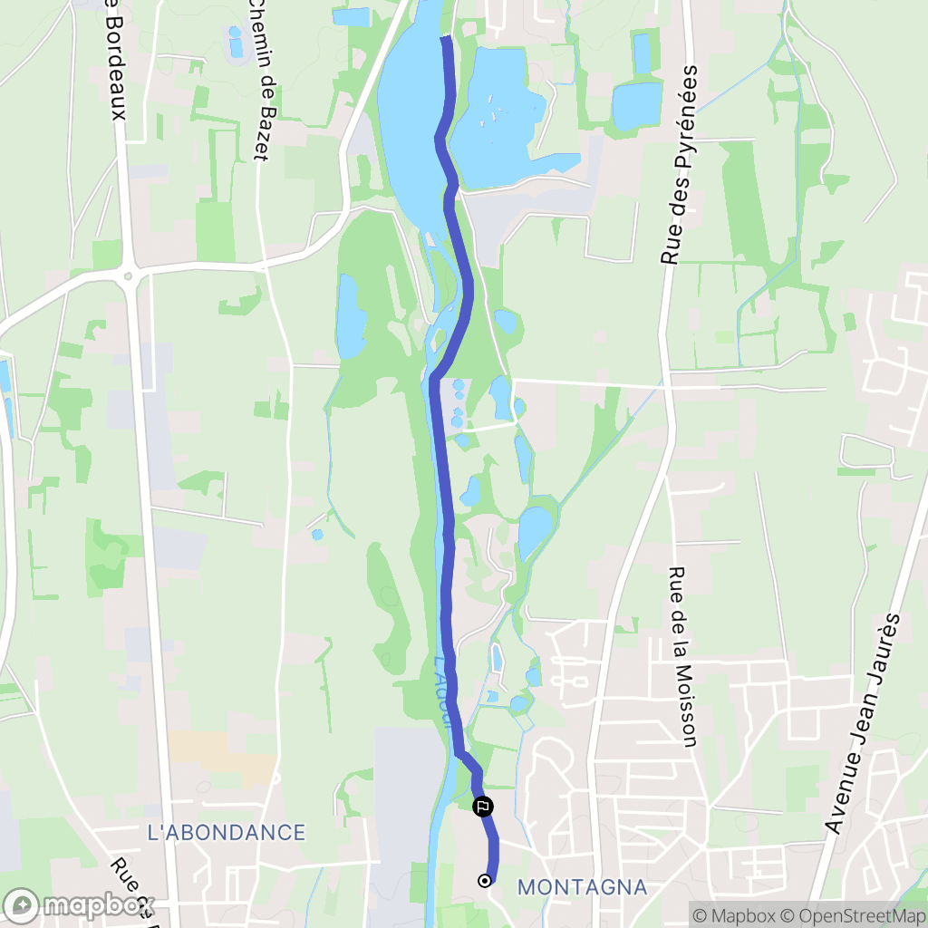 Aureilhan : carte du parcours de randonnée - France