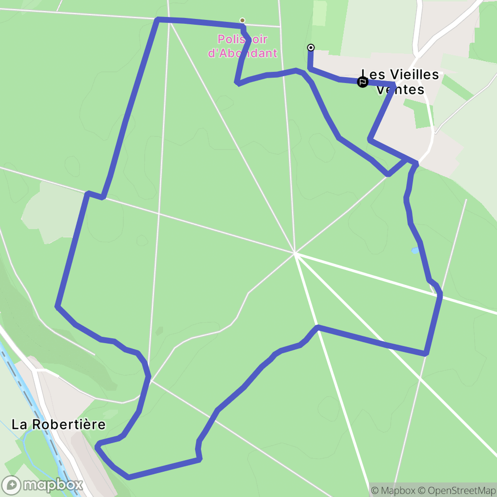 Sorel-Moussel : carte du parcours de randonnée - France