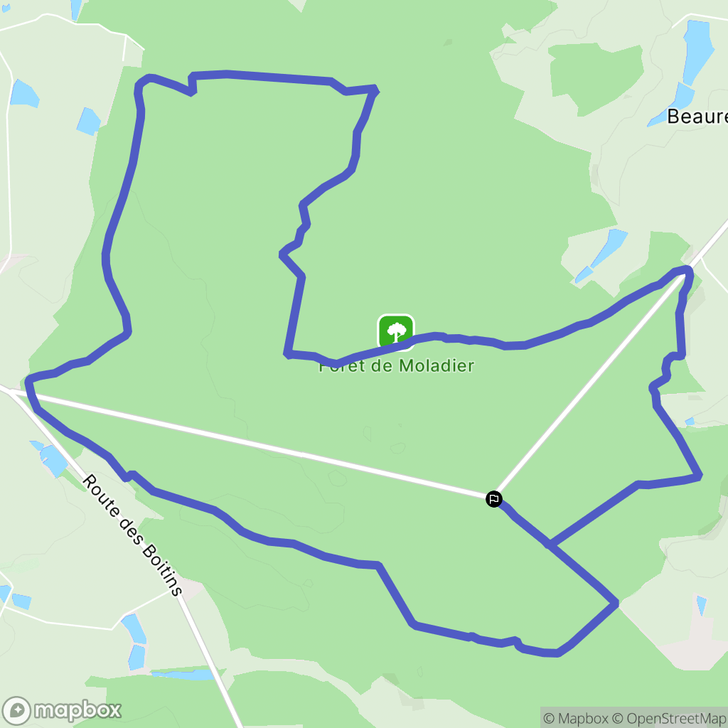 Besson : carte du parcours de randonnée - France