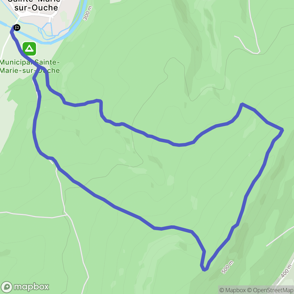 Sainte-Marie-sur-Ouche : carte du parcours de randonnée - France